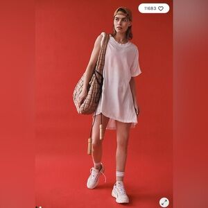 Free people leg day tee-white